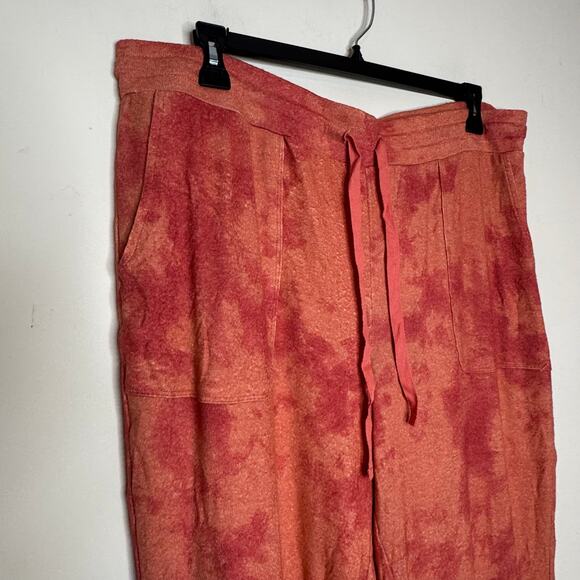 Market & Spruce Tie Dye Jogger Pants Coral Pull-On Women’s 2X NWT - Picture 3 of 9